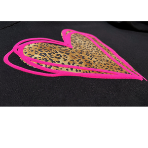 *LE* 3D Leopard Love Cropped Hoodie