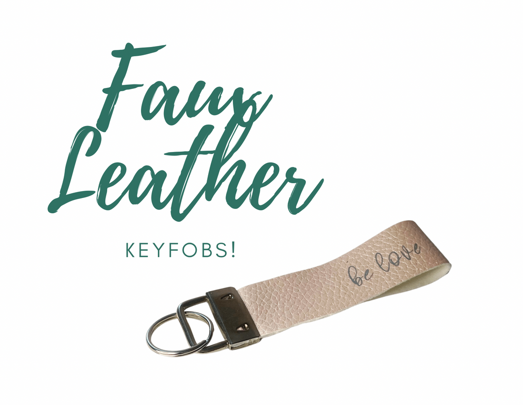 Medium Faux Leather Keychain