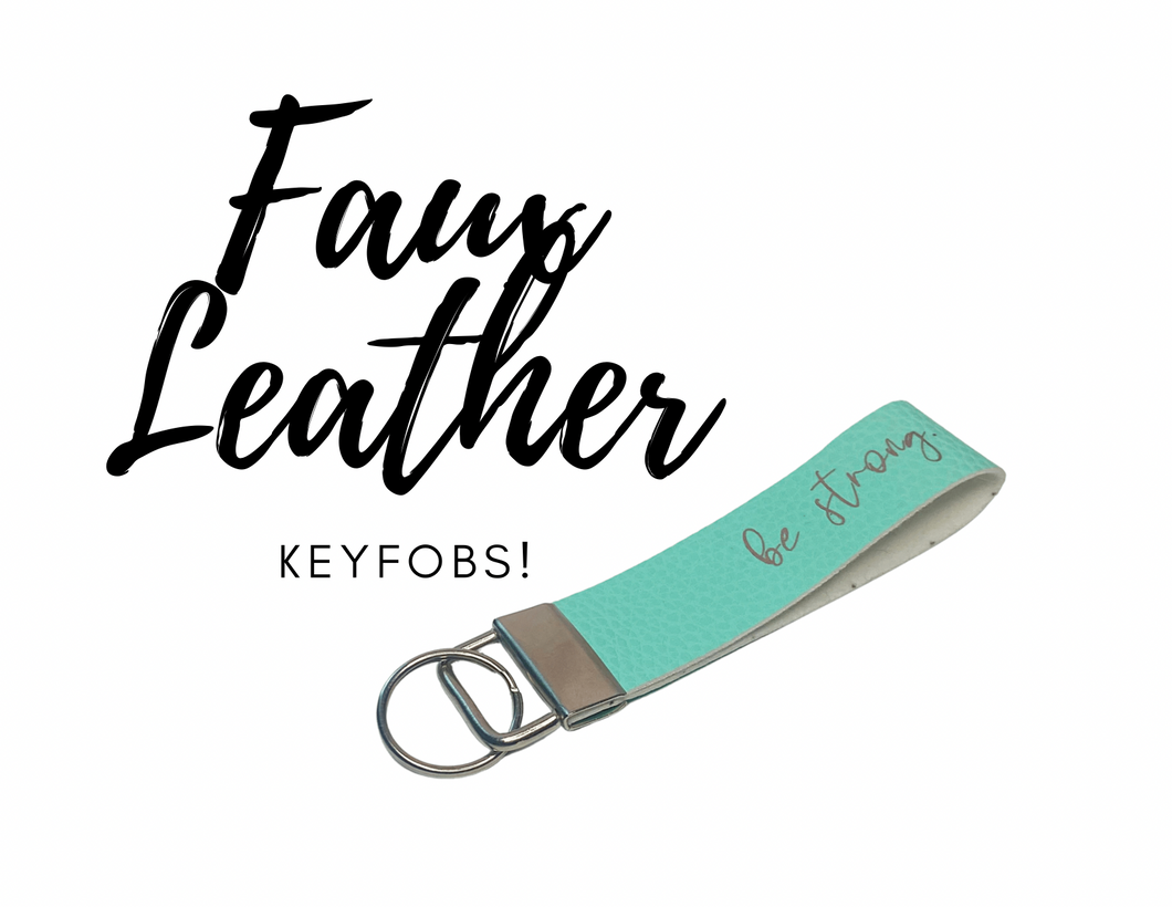 Faux Leather Keychain