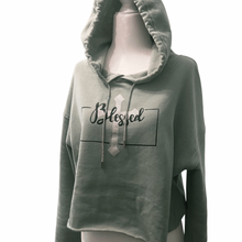 Load image into Gallery viewer, Blessed Bling Crop Hoodie