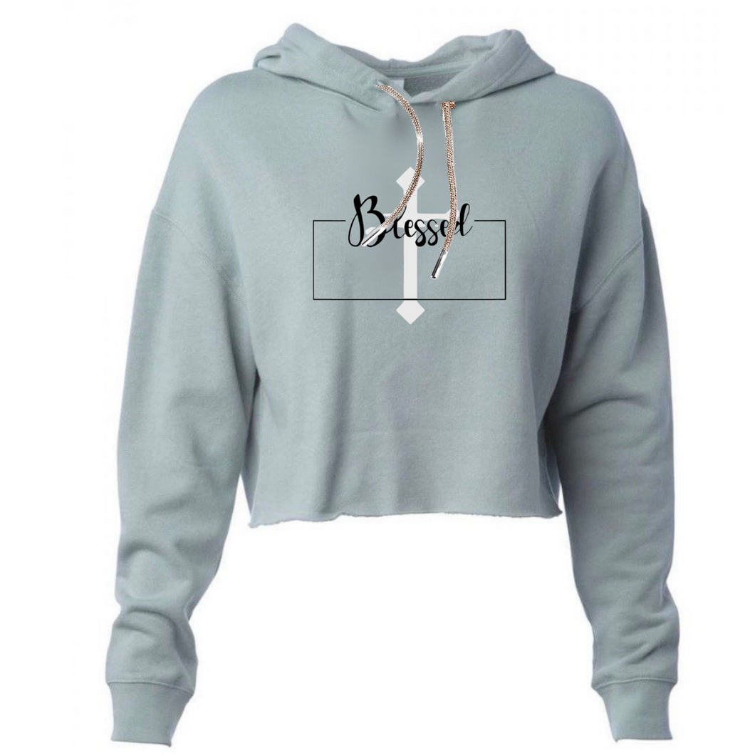 Blessed Bling Crop Hoodie