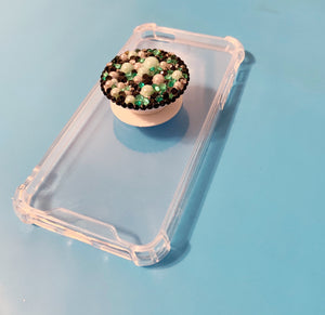 Teal & Black Pop Socket