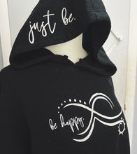 Load image into Gallery viewer, Just Be Collection Black Crop Hoodie