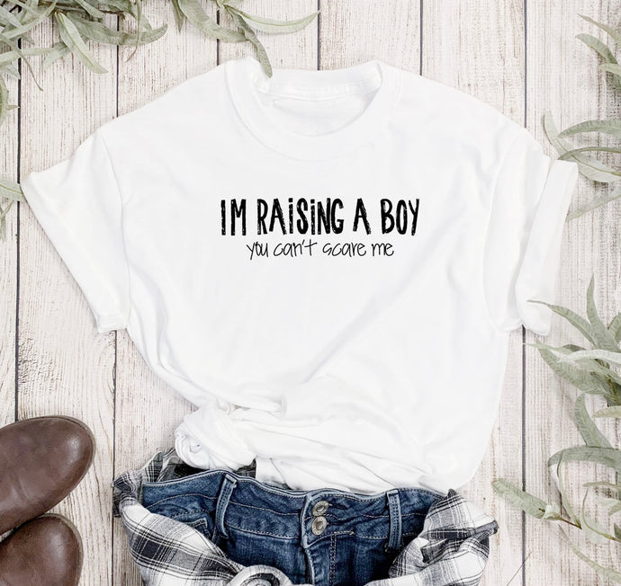 Raising a Boy Women's T-shirt - HOPEfully Handmade